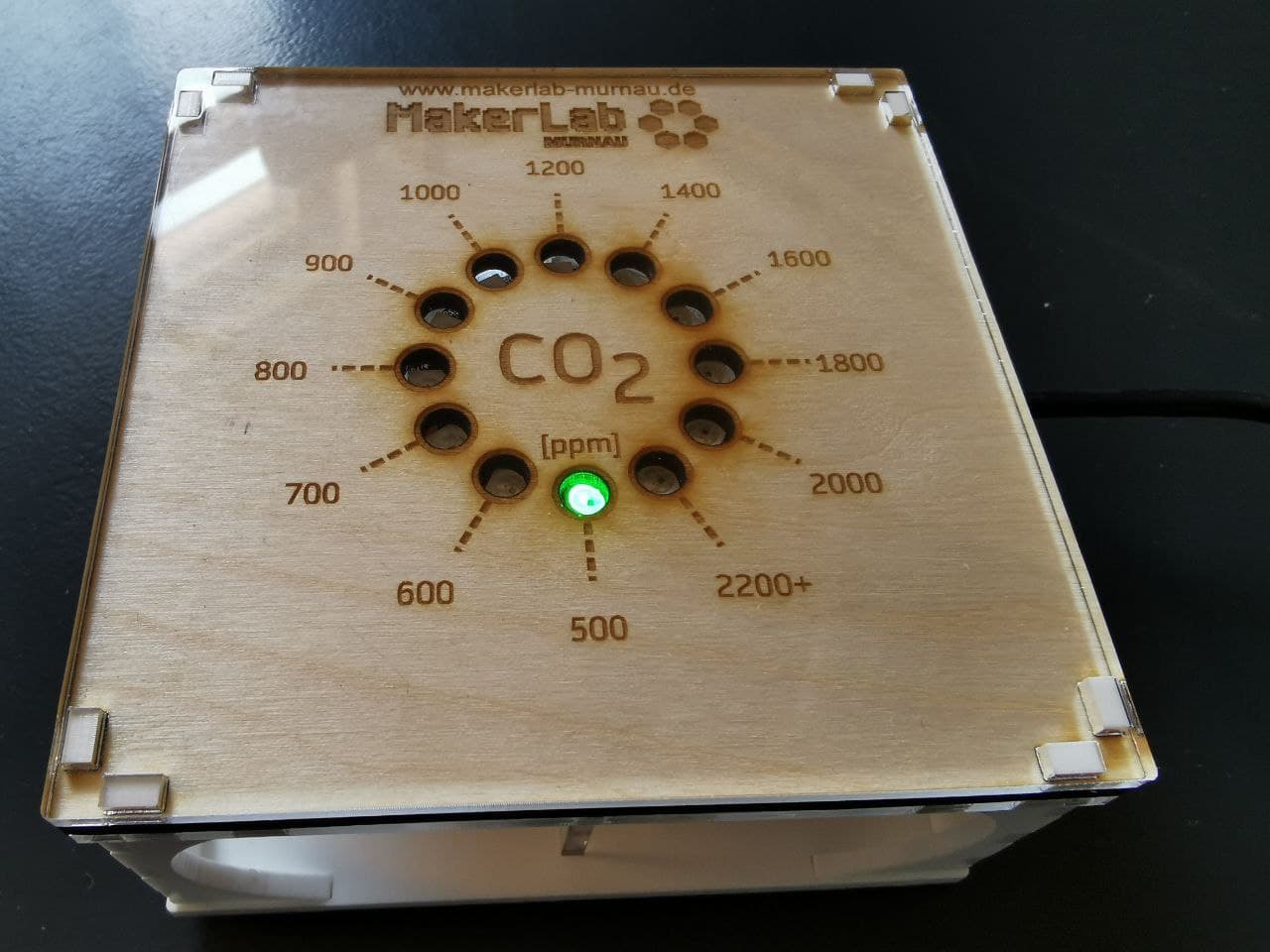 Prototyp der CO2 Ampell aus dem MakerLab
